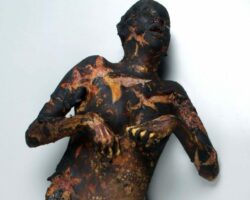 Burnt body of a woman