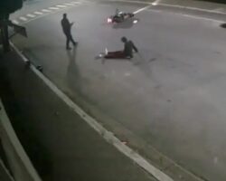 Karma for motorcycle thief