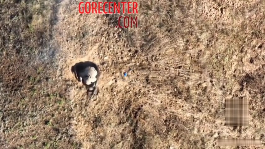 Dropping a bomb on a hiding Russian soldier • GoreCenter