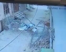 Falling bag of cement crushed a bystander