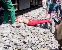 Indian woman chose a train as an instrument of suicide