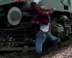 MIX: Compilation of people hit by a train