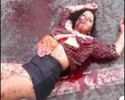 Man gutted his wife on the street