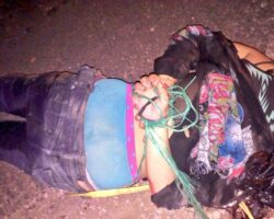 Tied and strangled woman thrown in the street
