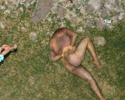 Naked and headless corpse of man