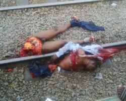 Nigerian banker cut in half by train
