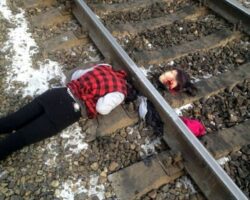 Young Russian woman committed suicide by placing her head on rails
