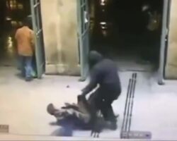 Muslim terrorist with a knife attacked innocent people