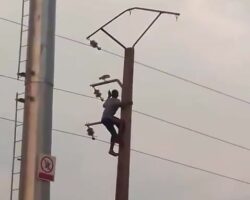 Electrocuted man