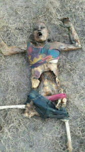 Decomposed corpse