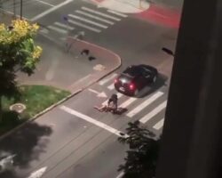 Homeless woman run over by car