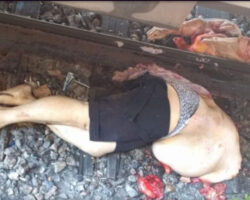 Obese woman jumped under train