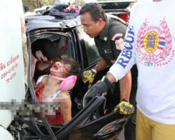 Young Thai girl died in car accident