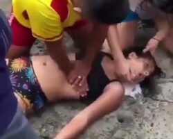 Dramatic rescue of drowned girl