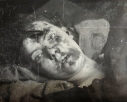 Vintage photo of murdered woman