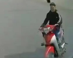 Scooter rider hit by bus