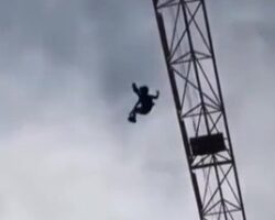 Man fell from crane