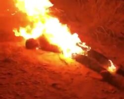 CDN members set rival ablaze