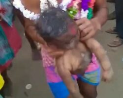 They carry children’s corpses during a strange religious festival