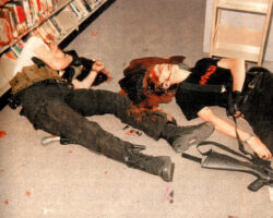 Dead bodies of Eric Harris and Dylan Klebold