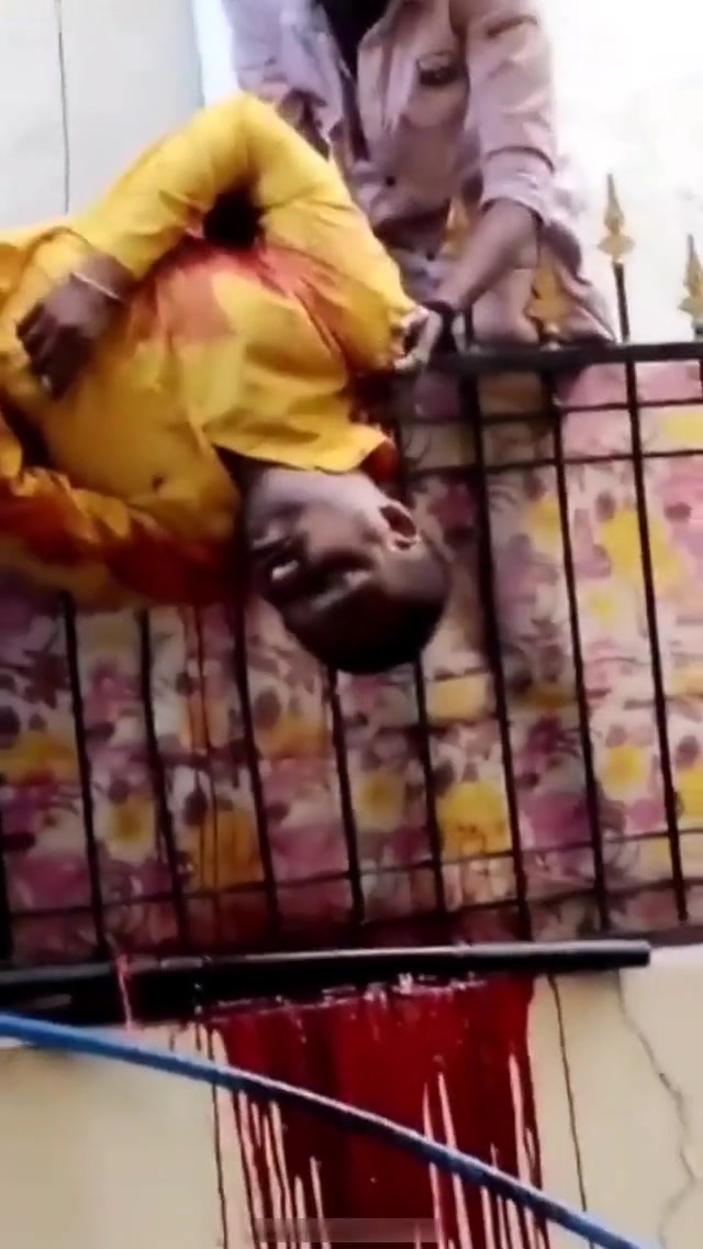 Dude impaled on metal fence • GoreCenter