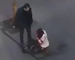 Woman beaten and stabbed in public