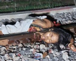 Young woman dismembered by train