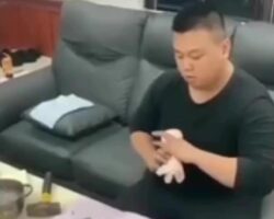 Chinese dude cut off his own finger