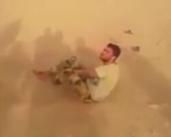 Syrian soldiers have fun with their victim, then kill him