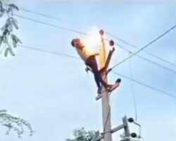Dude electrocuted himself after family dispute