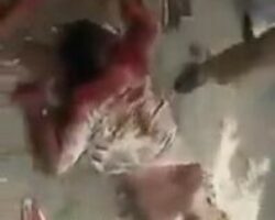 Indian jumping on dead body like trampoline