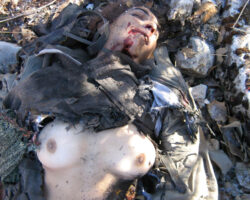 Dead female soldier