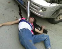 Girl hit by car