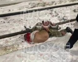 Drunk guy fell under train