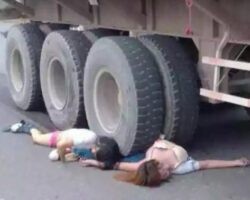 Girl crushed under truck