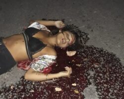 Favela teen girl executed in the middle of street
