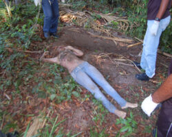 Young woman dug out of shallow grave