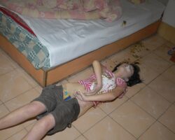 Young woman shitted and puked herself after drinking poison