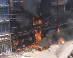 Indian hotel Patna caught fire