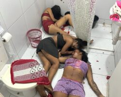 Three executed women in bathroom