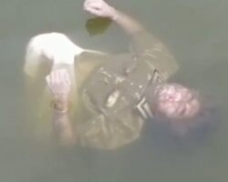 Drowned young woman