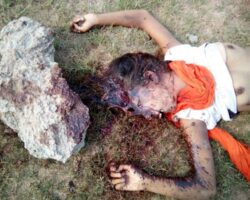 Raped young woman has her head smashed in with rock