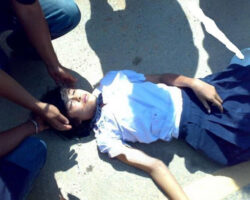 Thai schoolgirl hit by car