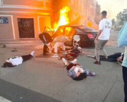 Accident in central Moscow