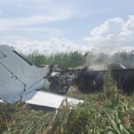 Dead body of trafficker after plane crash