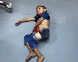 Last gasps of young Palestinian boy