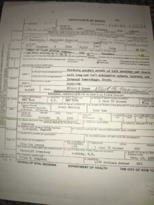 Death certificate of John Lennon