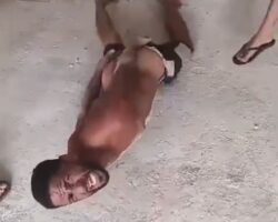 Ass whipping for thief