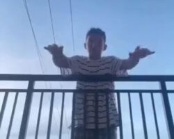 Bullied teenager throws himself off balcony