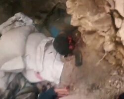 Hurras al-Din militant blows brain out of Syrian soldiers in trenches